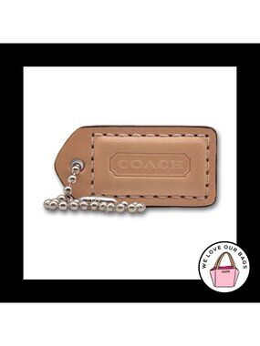 New 1.5 Y2K VINTAGE COACH Parchment Vachetta Leather Bag Charm Keychain Hang Tag